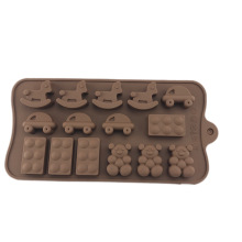 Diversos modelos de silicona moldes de chocolate moho para hornear flexible para modelos duros o gomanos